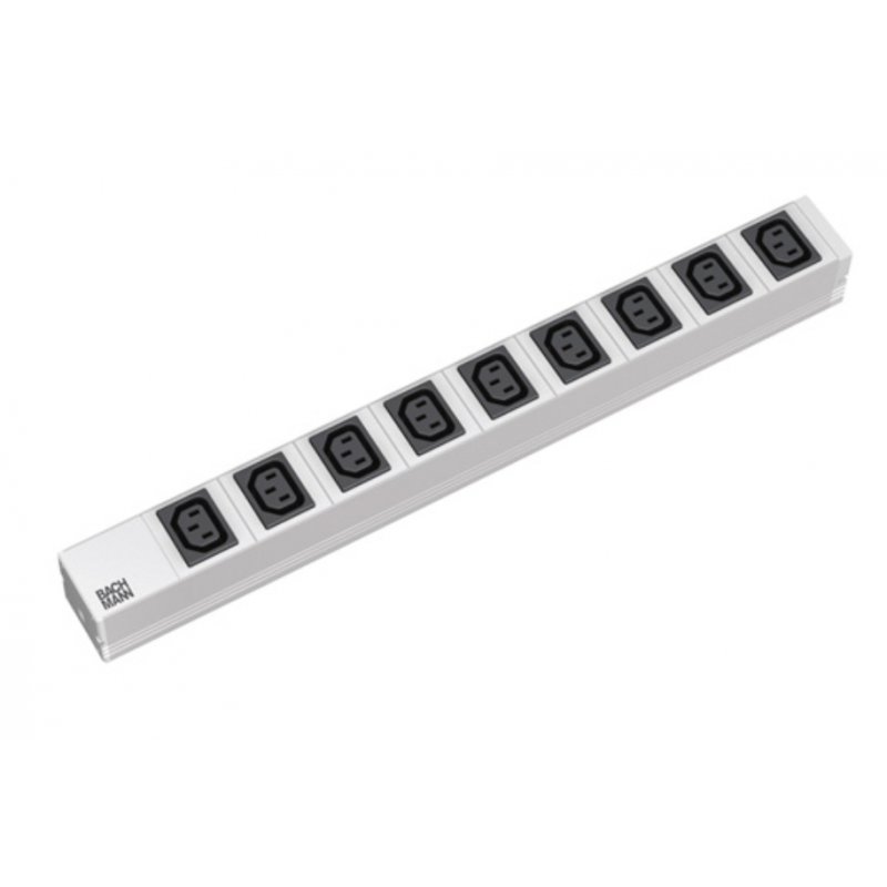 Secomp 19.07.1202 power extension 2 m 9 AC outlet(s) Aluminium