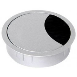 BACHMANN passage de câble, rond, gris metallique