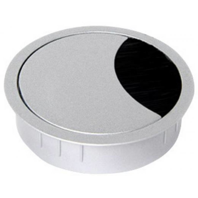 BACHMANN passage de câble, rond, gris metallique