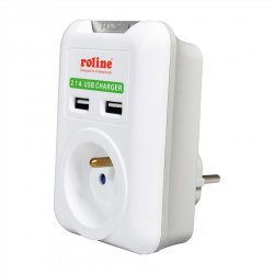 ROLINE 19.07.1617 adaptateur prise d'alimentation Type F Blanc