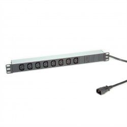 ROLINE 19.07.1629 power extension 2 m 8 AC outlet(s) Indoor Aluminium