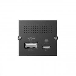 Bachmann 917.229 prise de courant USB A USB C Noir