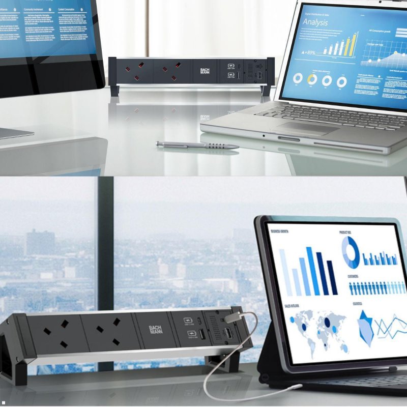 Bachmann 917.229 socket-outlet USB A USB C Black