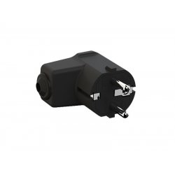 BACHMANN Connecteur coudé noir 2P T