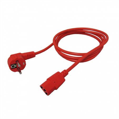 ROLINE Cbl Safety IEC320-C13, 1.8m,rouge