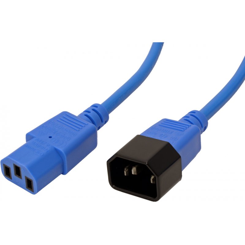 Secomp 19.08.1522 câble électrique Bleu 1,8 m Coupleur C14 Coupleur C13