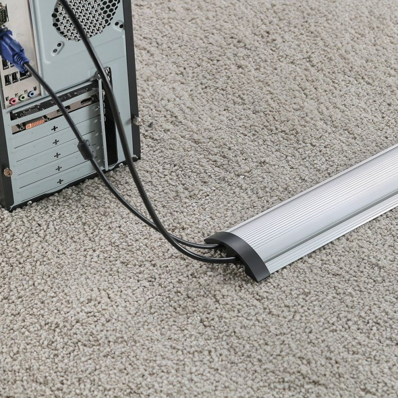 ROLINE 19.08.3107 range-câbles Sol Noir, Argent