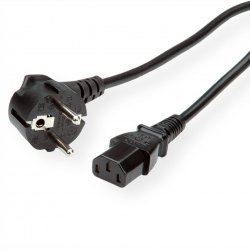 ROLINE 19.44.1001 power cable Black 1.8 m CEE7/7 IEC C13