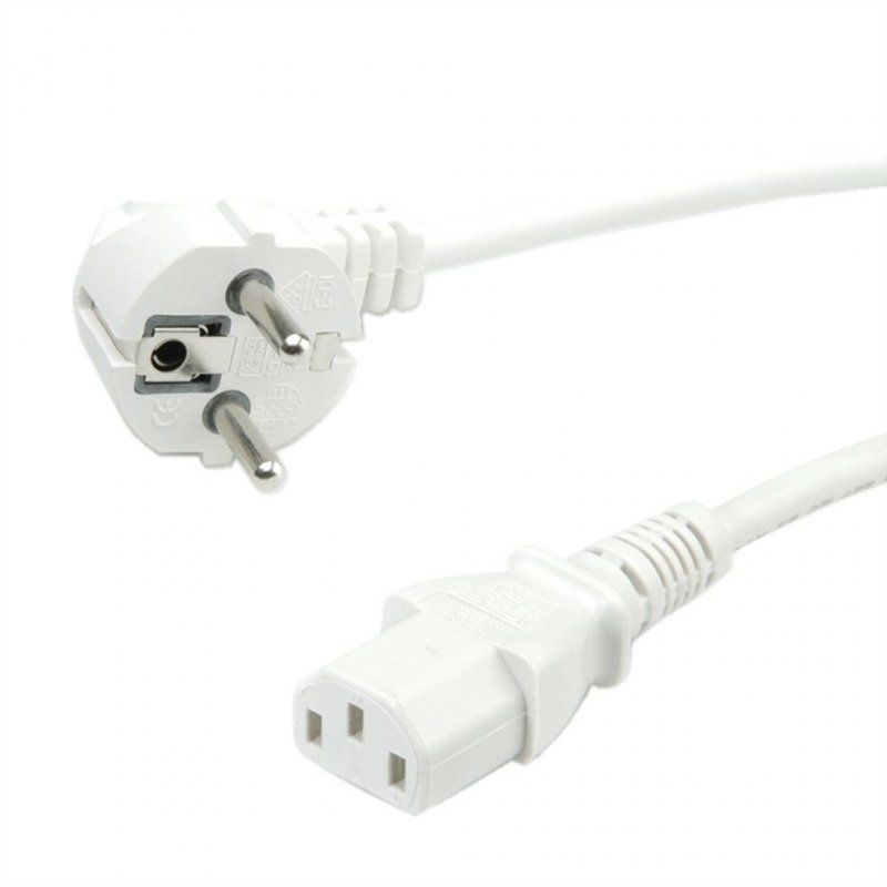 ROLINE 19.44.1006 power cable White 1.8 m CEE7/7 IEC C13