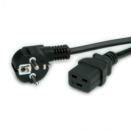 Value 19.99.1552 power cable Black 2 m CEE7/7 C19 coupler