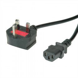 Value 19.99.2018 power cable Black 1.8 m BS 1363 IEC 320