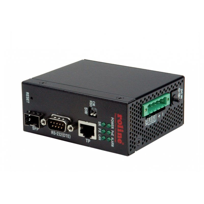 ROLINE 21.13.1138 convertisseur de support réseau 100 Mbit/s Multimode Noir