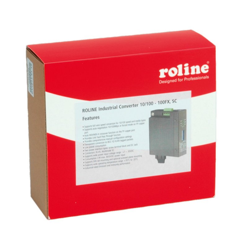 ROLINE Convertisseur industriel RJ-45, SC