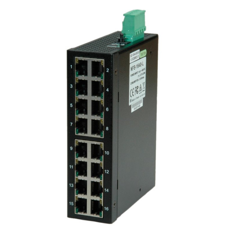 ROLINE Switch industriel 16 ports RJ-45 non administrable