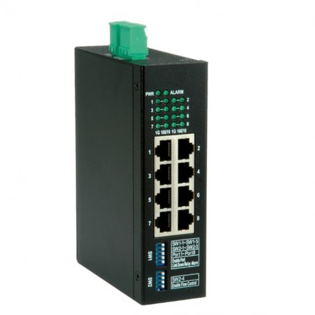 ROLINE Switch Gigabit industriel 8x RJ-45