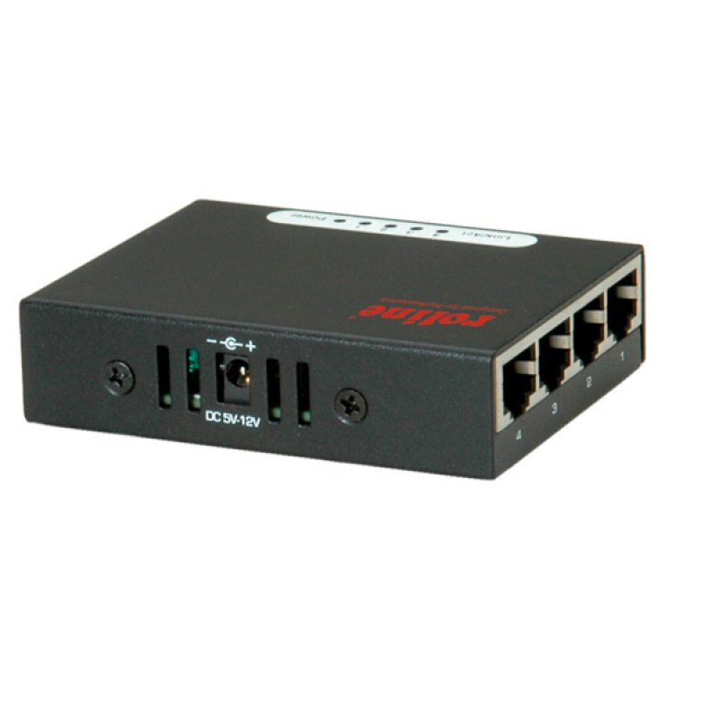 ROLINE Switch Gigabit Ethernet, Pocket, 4 ports