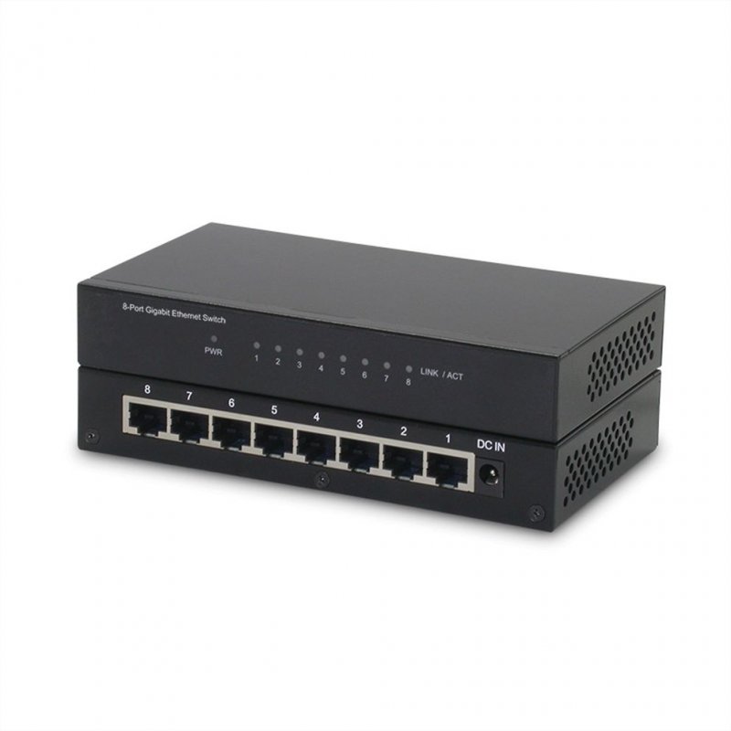 ROLINE Gigabit Ethernet Switch, 8x Ports