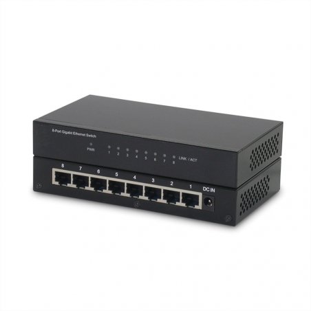 ROLINE Gigabit Ethernet Switch, 8x Ports