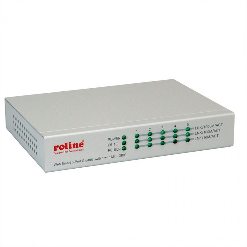 ROLINE 21.14.3523 network switch Managed Gigabit Ethernet (10/100/1000) Grey