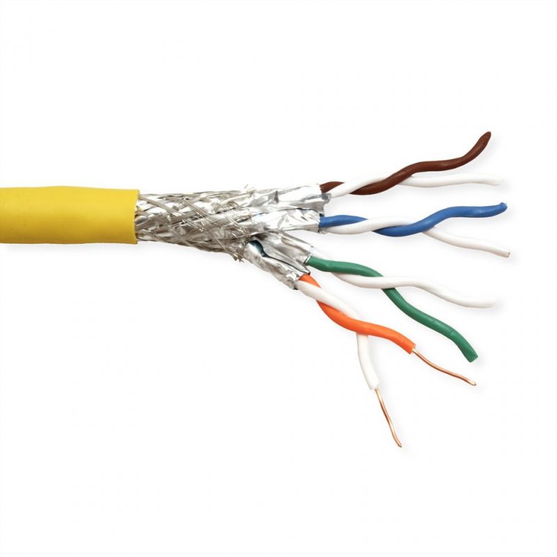 ROLINE 21.15.0005 networking cable Yellow 100 m Cat8 SF/UTP (S-FTP)