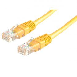 Cordon ROLINE UTP Cat5e /Cl. D, conf., jaune, 5m