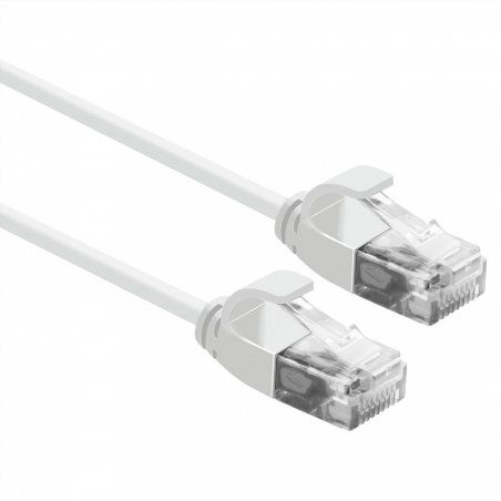Cordon ROLINE Data Center SLIM, UTP Cat6A/Cl.EA, LSOH, blanc, 1,5m