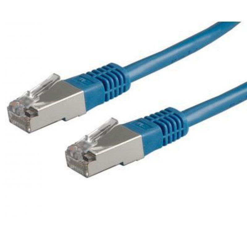 Cordon ROLINE S/FTP(PiMF) Cat6/Cl. E, bleu, 3m