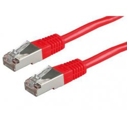 Cordon ROLINE S/FTP(PiMF) Cat6/Cl. E, rouge, 5m