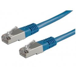 Cordon ROLINE S/FTP(PiMF) Cat6/Cl. E, bleu, 7m