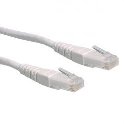 Cordon ROLINE UTP Cat6/Cl. E, blanc, 0,3m