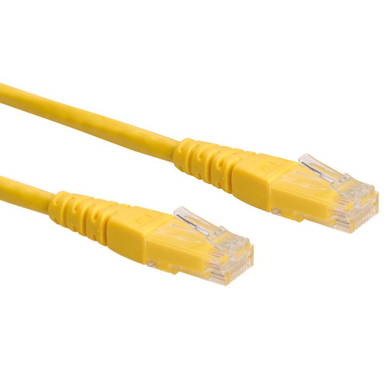 Cordon ROLINE UTP Cat6/Cl. E, jaune, 3m
