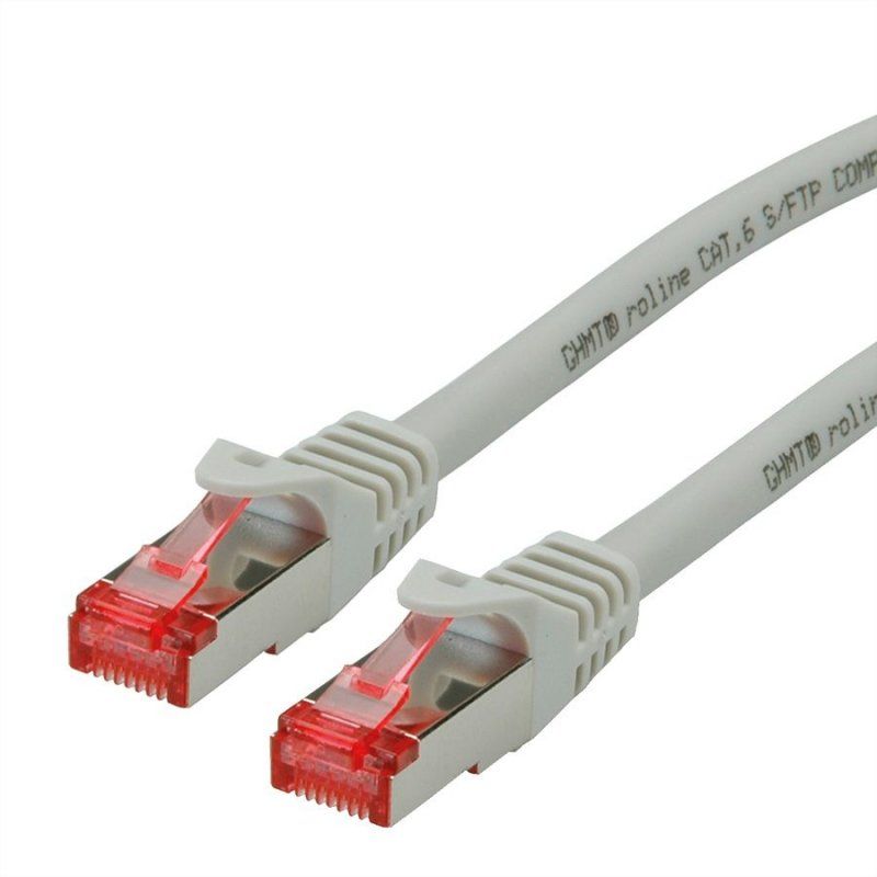 Cordon ROLINE S/FTP(PiMF) Cat6/CompLv, LSOH, gris, 0,5m