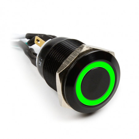 Impactics compatible 19mm, IP65, Noir avec LED Verte