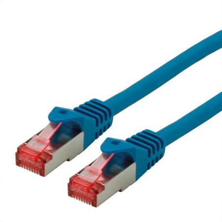 Cordon ROLINE S/FTP(PiMF) Cat6/CompLv, LSOH, bleu, 0,5m