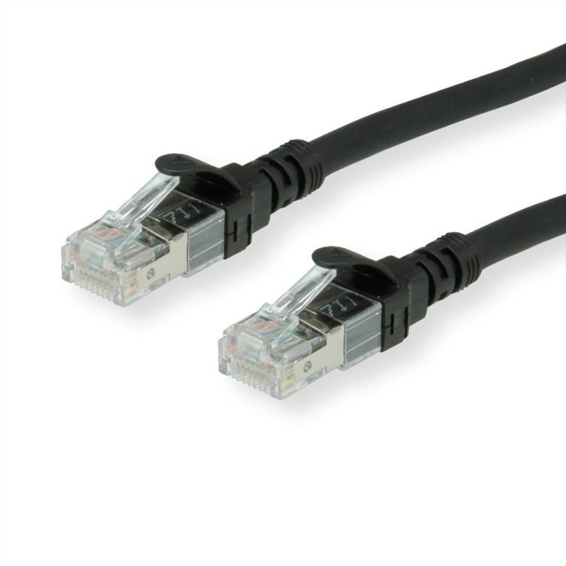 Cordon ROLINE S/FTP(PiMF) Cat6/CompLv, LSOH, noir, 0,5m
