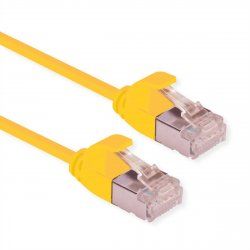 Cordon ROLINE DataCenter U/FTP Cat6A/Cl.EA, LSOH, SLIM, jaune, 2m