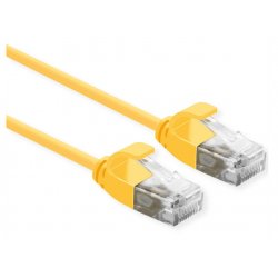 Cordon ROLINE Data Center SLIM, UTP Cat6A/Cl.EA, LSOH, jaune, 2m
