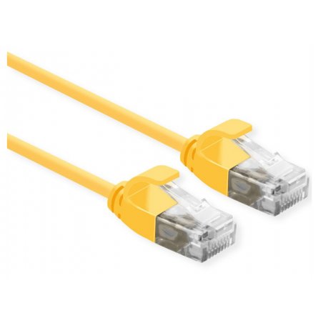 Cordon ROLINE Data Center SLIM, UTP Cat6A/Cl.EA, LSOH, jaune, 2m