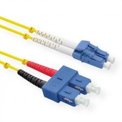 ROLINE 21.15.8790 fibre optic cable 0.5 m LC SC OS2 Yellow