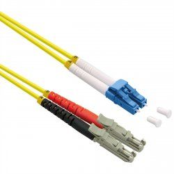 ROLINE 21.15.9510 fibre optic cable 0.5 m E-2000 (LSH) LC OS2 Yellow