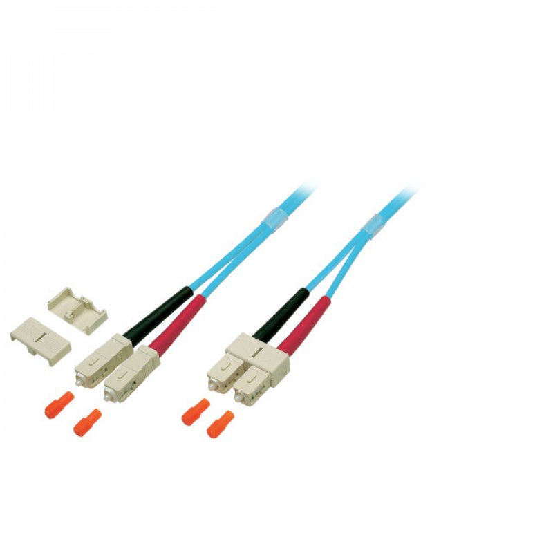 EFB Elektronik O7413.10 fibre optic cable 10 m SC OM3 Turquoise