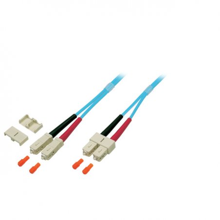 EFB Elektronik O7413.10 câble de fibre optique 10 m SC OM3 Turquoise