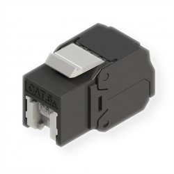 ROLINE Keystone Cat6A/Cl.EA, RJ45, non blindé, sans outil, noir