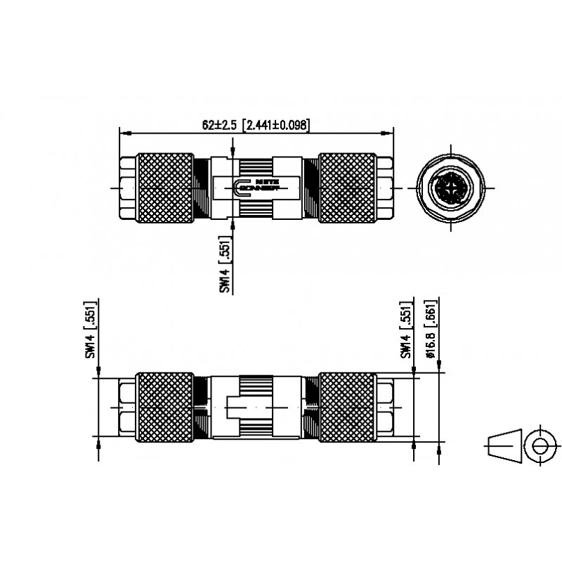 BTR NETCOM 130863-02-E wire connector Stainless steel