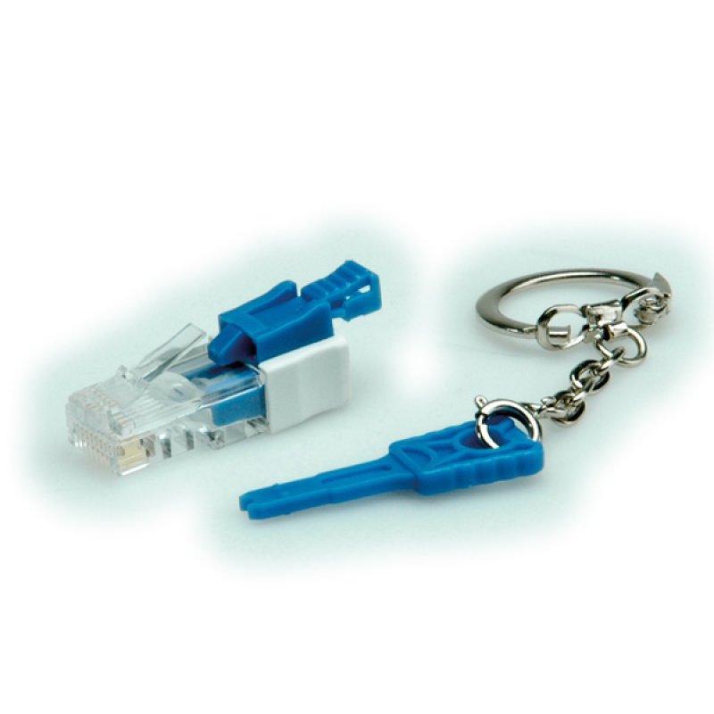 ROLINE PORT LOCK BLEU RJ45 AVEC CLE