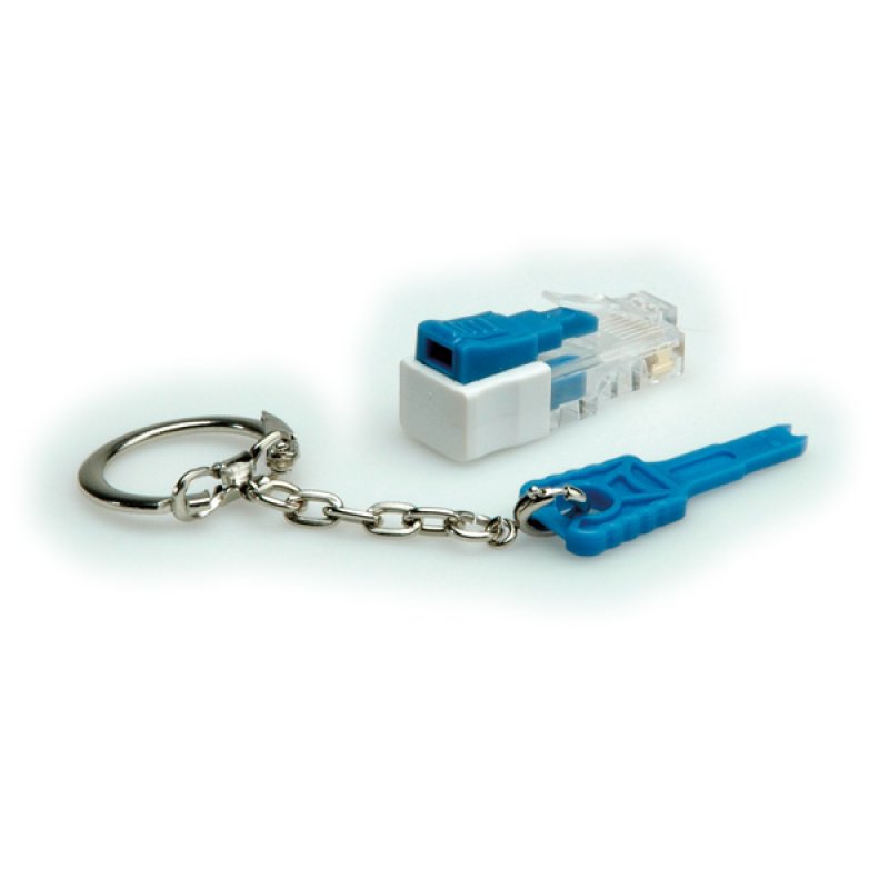 ROLINE PORT LOCK BLEU RJ45 AVEC CLE