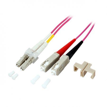 EFB Elektronik LC-SC 50/125µ fibre optic cable 10 m OM4 Pink