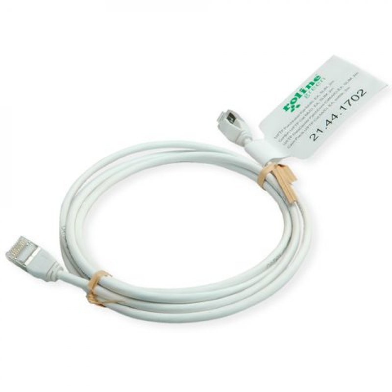 Cordon ROLINE GREEN DataCenter U/FTP Cat6A/Cl.EA, LSOH, SLIM, gris, 0,3m