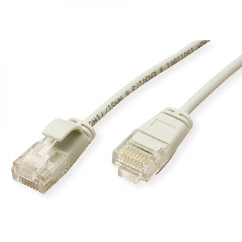Cordon ROLINE GREEN DataCenter SLIM, UTP Cat6A/Cl.EA, SLIM, LSOH, gris, 2m