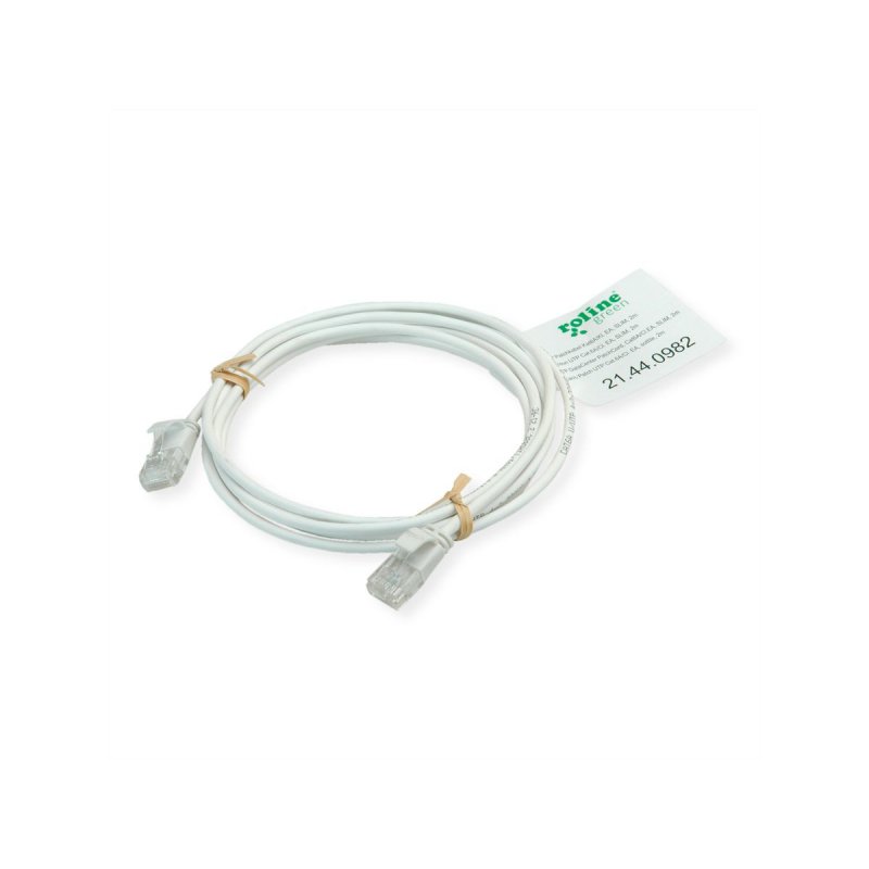 Cordon ROLINE GREEN DataCenter SLIM, UTP Cat6A/Cl.EA, SLIM, LSOH, rouge, 5m